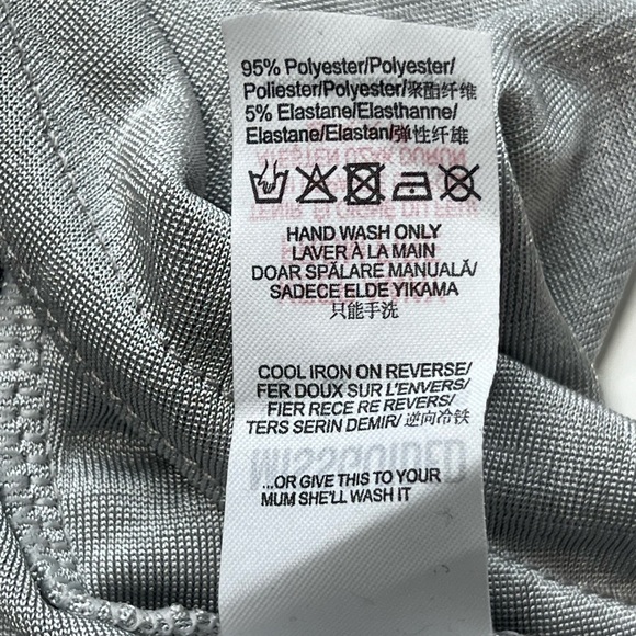 Metallic Silver Wrap Midi Skirt Mini Summer Asymmetrical Slit Dress Sequin Fest - Picture 14 of 17